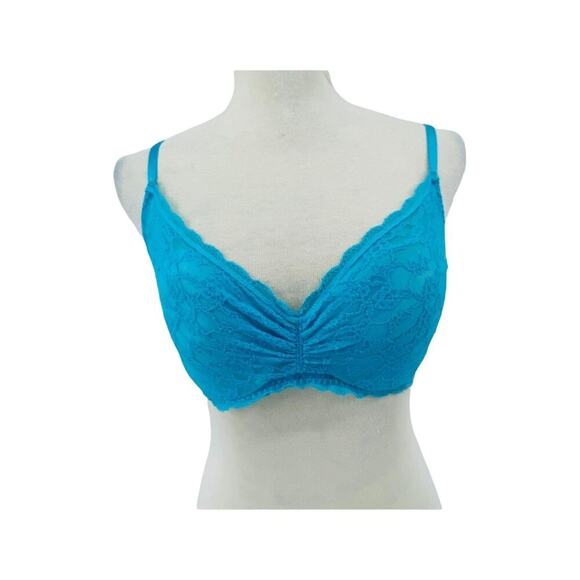 Victoria's Secret Neon Blue Lined Demi Size 32D - Picture 1 of 7